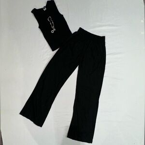 Joe Benbasset Elegant Black Wide Leg Pants